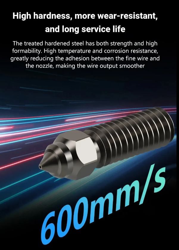 Creality K1/K1 max/Ender 3 v3 ke Закаленное сопло 0.8 мм для 3D принтера