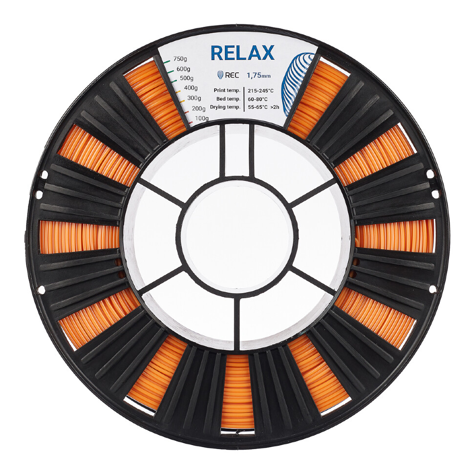 RELAX пластик REC 1.75мм оранжевый