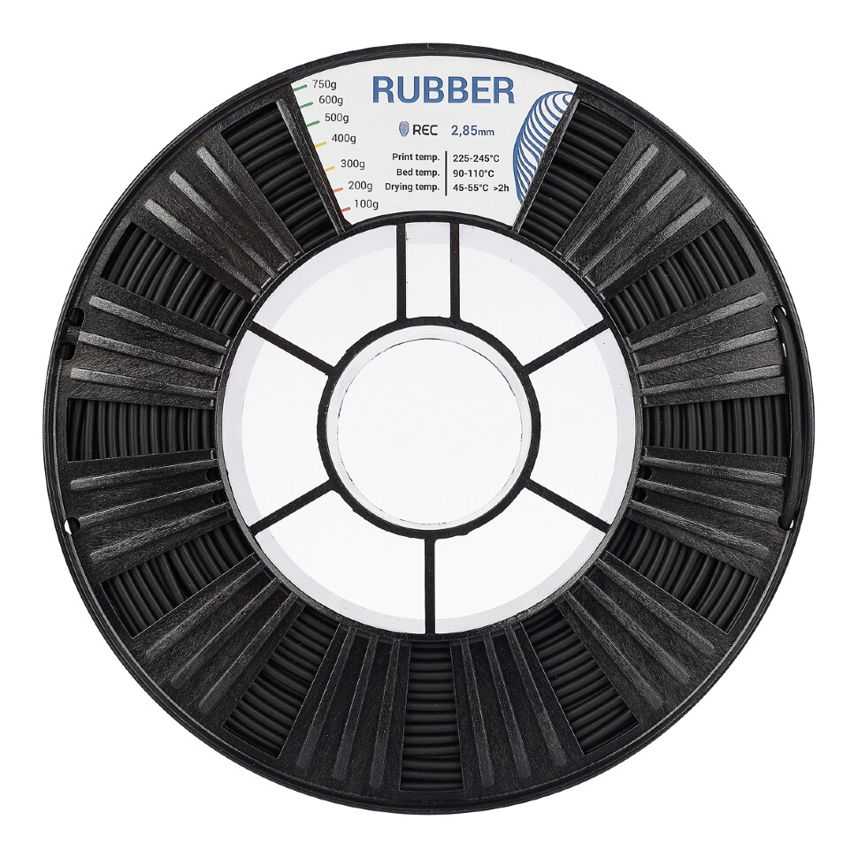 RUBBER пластик REC 2.85мм чёрный