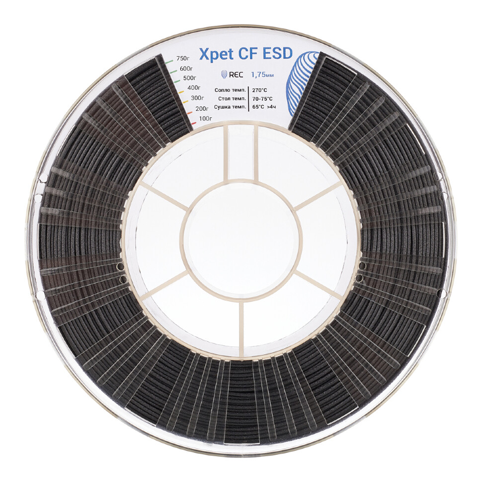 XPet CF ESD пластик REC 1.75мм чёрный