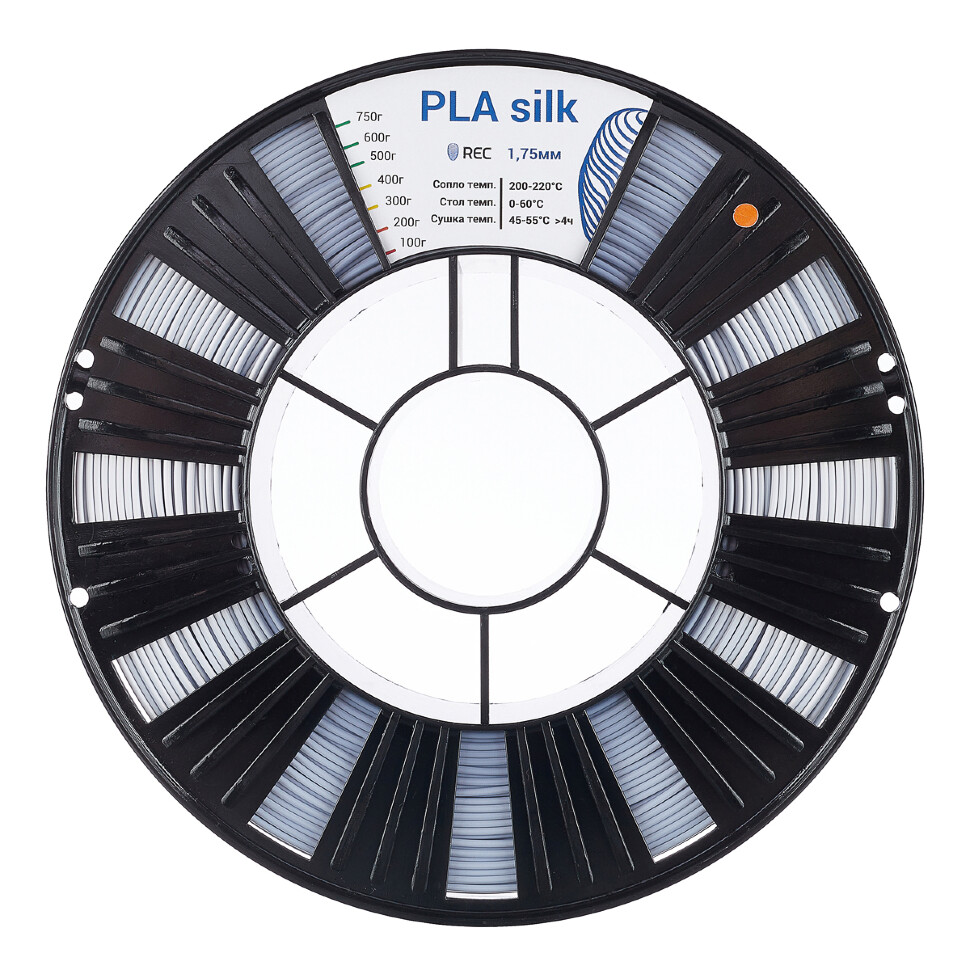 PLA Silk пластик REC 1.75мм серебристый