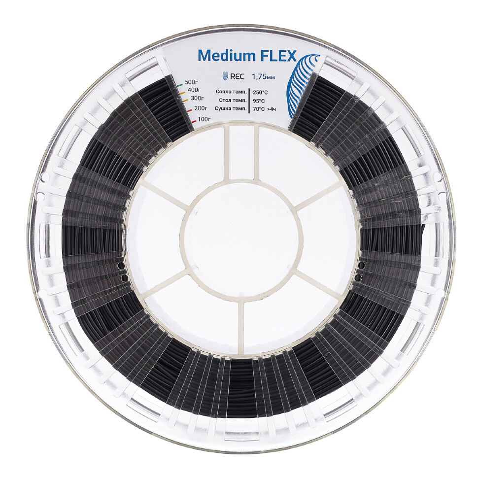 Medium Flex пластик REC 1.75мм черный