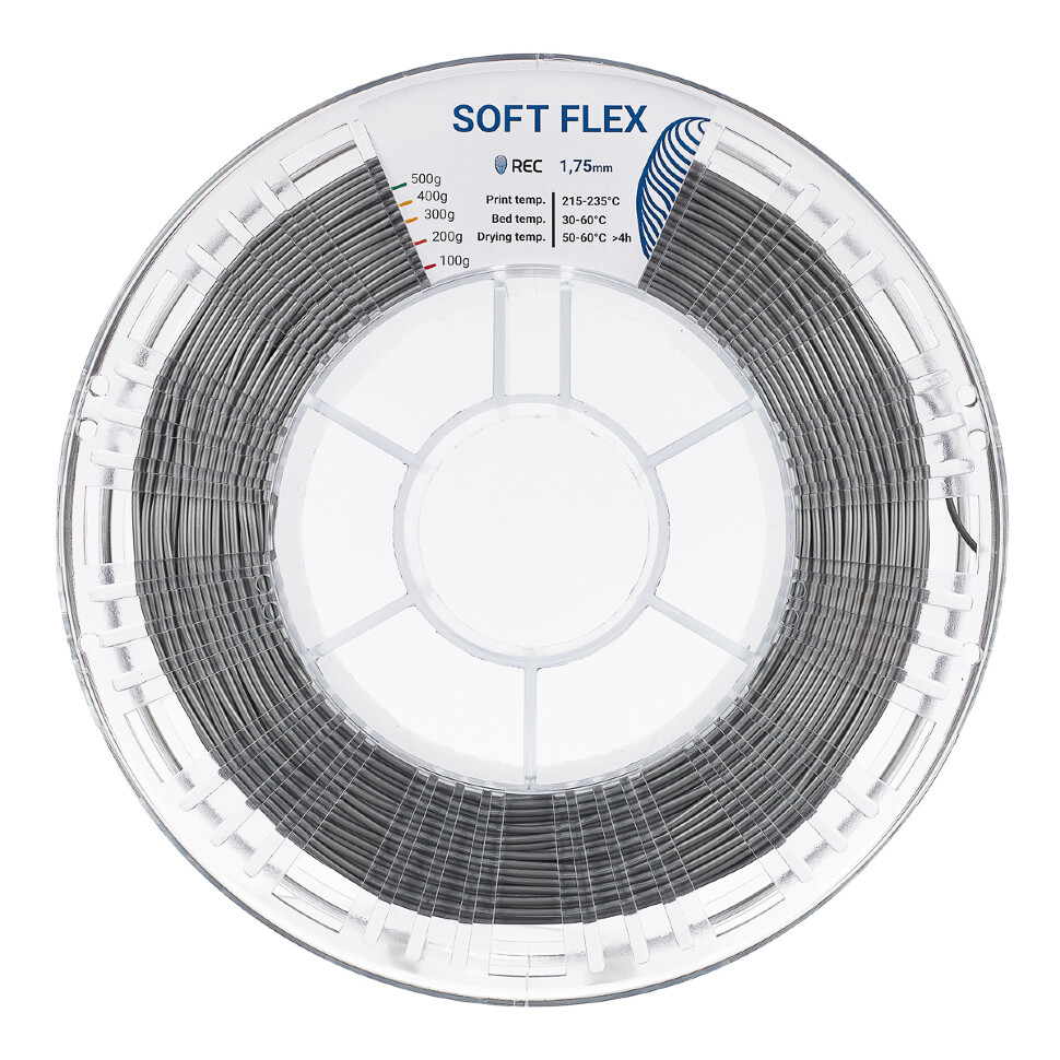 Soft Flex пластик REC 1.75мм серебристый