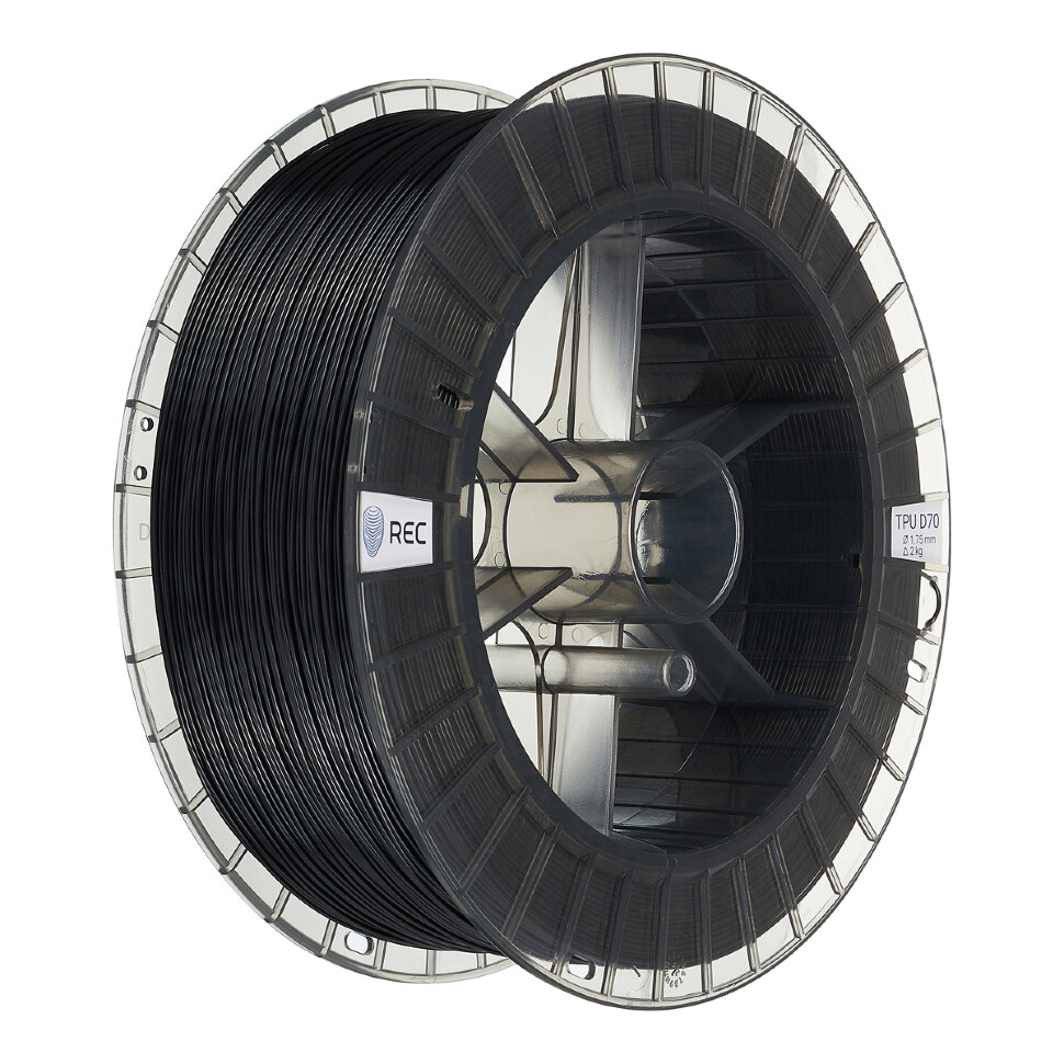 TPU D70 пластик REC 1.75мм черный 2кг