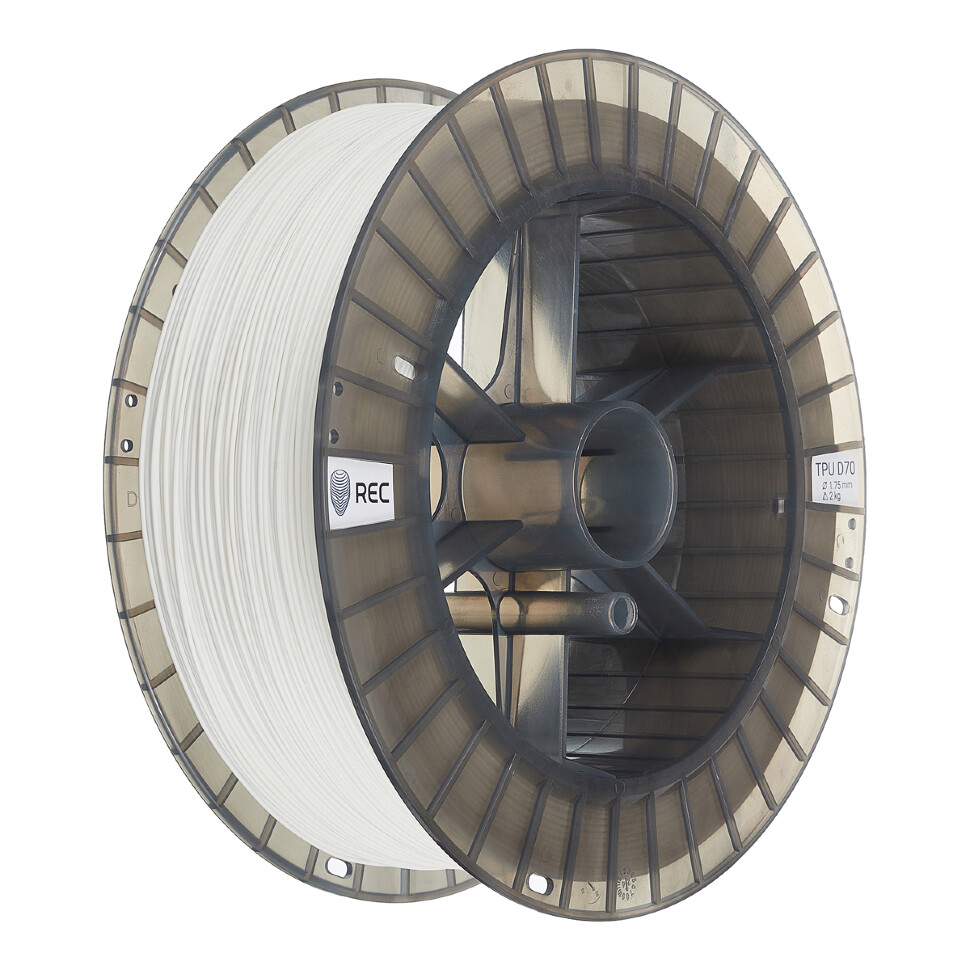 TPU D70 пластик REC 1.75мм белый 2кг