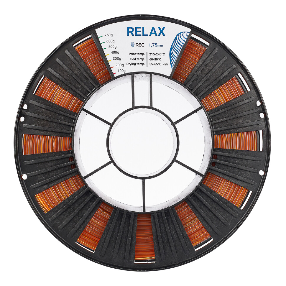 RELAX пластик REC 1.75мм прозрачный-янтарный
