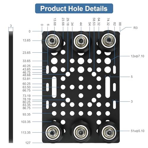 Алюминиевая каретка 20-80мм с 4 роликами, для 3D принтера, ЧПУ