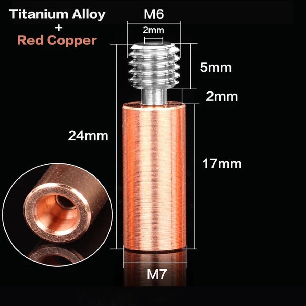 Биметаллический термобарьер (24 мм long) форм-фактора медь+титан