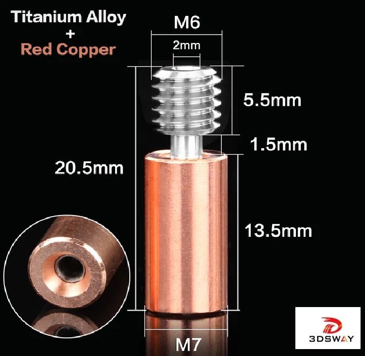 Биметаллический термобарьер (20.5 мм) short форм-фактора медь+титан