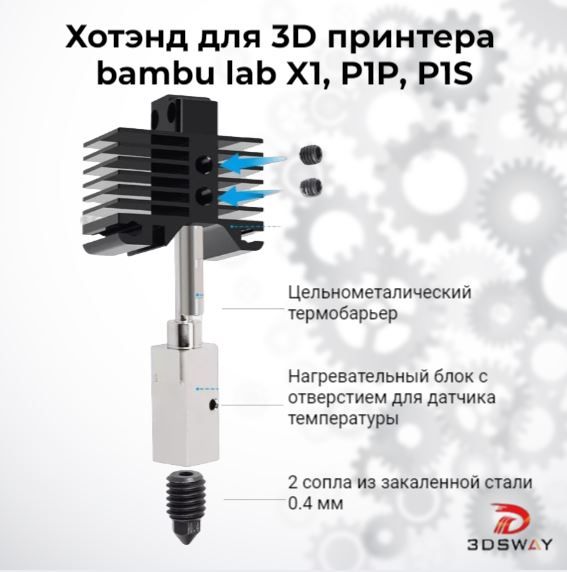 Bambu Lab X1 X1C хотэнд для 3D принтера